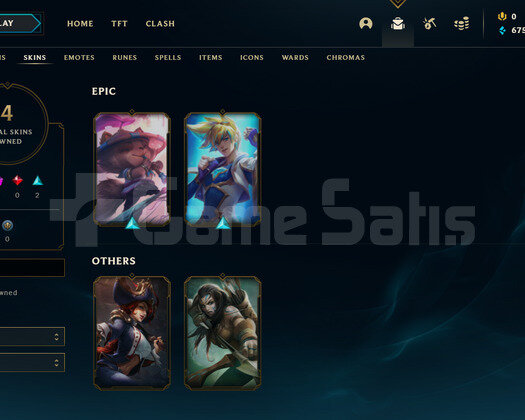 EUW Unranked | 4 Kostüm - 28 Hero | LoL Hesap