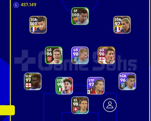 Pes 23 mobile 2700 gücünde hesap