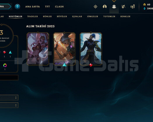 TR Gold 2 | 3 Kostüm - 24K Mö | LoL Hesap