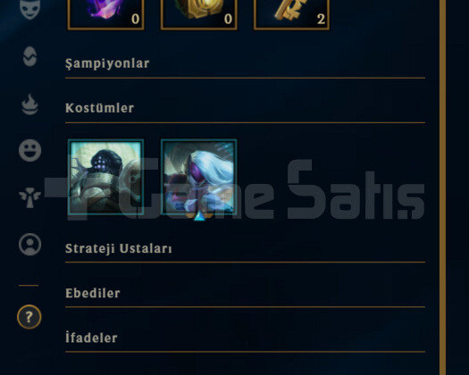 TR Gold 2 | 3 Kostüm - 24K Mö | LoL Hesap