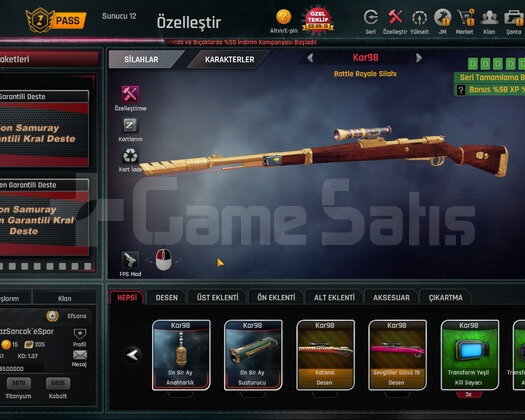 61 Level Özelleştirme Delisi Mükemmel +7 Hesap