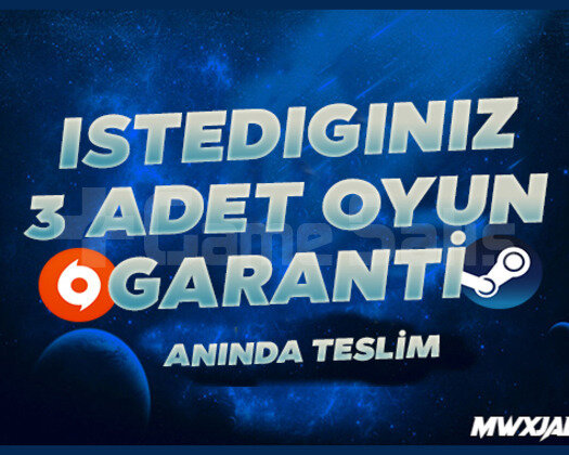 İstediğiniz 3 Oyun + Sınırsız Garanti