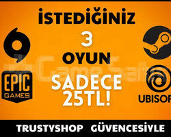 İstediğiniz 3 Oyun + Garanti Destek