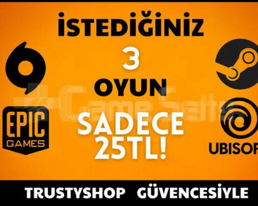 İstediğiniz 3 Oyun + Garanti Destek