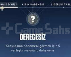 TR 1-120 Skin Dereceli Hazır Unranked Hesaplar