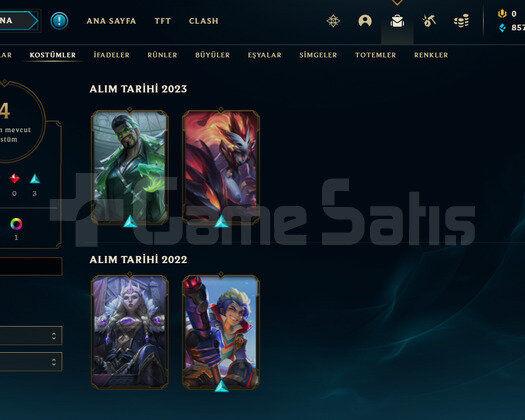 TR Gold 2 | 4 Kostüm - 26 Hero | LoL Hesap