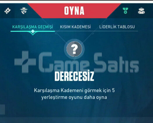 UNRANKED RANKED HAZIR TR MAİLLİ - ANINDA TESLİM