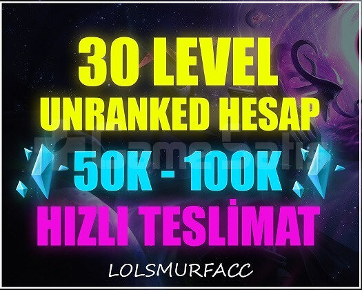 EUW +50K Mavi Öz 30 level Unranked Ban Risksiz