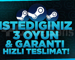 İstediğiniz 3 Oyun + Garanti & Sınırsız Destek