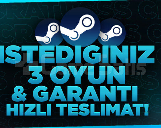 İstediğiniz 3 Oyun + Garanti & Sınırsız Destek