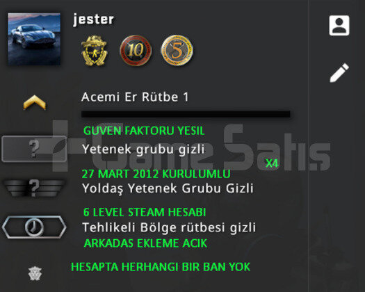 CSGO PRIME | 3 MADALYA | GUVEN FAKTORU YESIL
