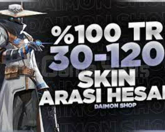 30-120 SKİN ARASI,100TR RANDOM HESAPLAR