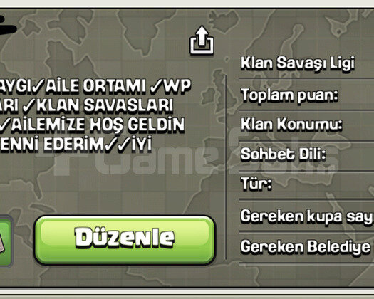 17 LEVEL KRİSTAL LİG TÜRK KLANI