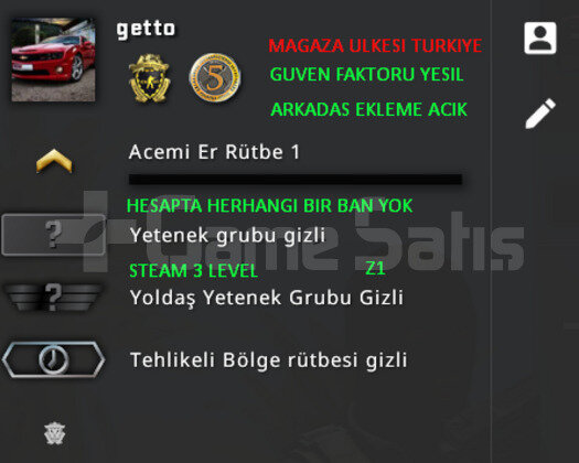 CSGO PRIME | 2 MADALYA | MAGAZA TR YESIL FAKTOR