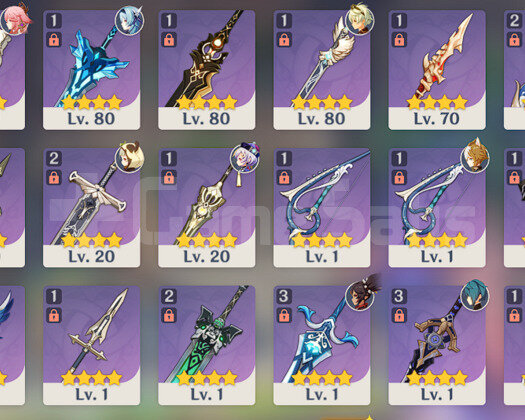 EU/AR48 6X5 /Raiden+Yae Miko+Eula+ Skyward Spine