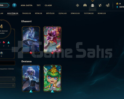 TR Plat 4 | 4 Kostüm - 24 Hero | LoL Hesap