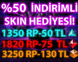 LOL RP DEĞERİNİN YARI FİYATINA HEDİYE SERVİSİ!