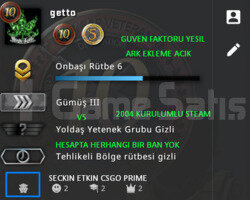 CSGO PRIME | 2 MADALYALI | GUVEN FAKTORU YESIL