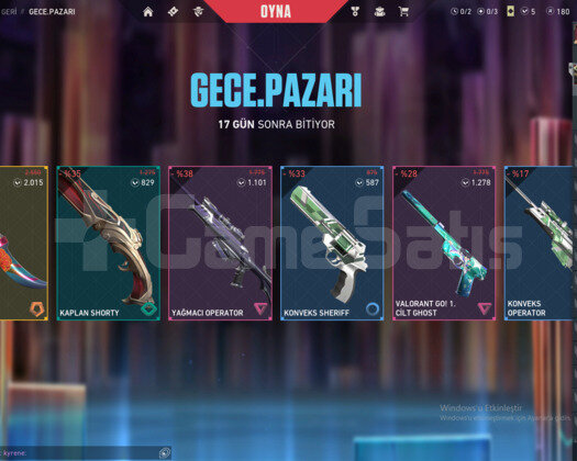 ELMAS 3 , ONİ PHANTOM VE ASİL VANDAL SKİNLİ  HESAP