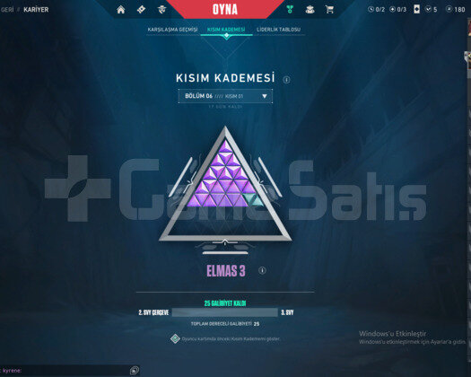 ELMAS 3 , ONİ PHANTOM VE ASİL VANDAL SKİNLİ  HESAP