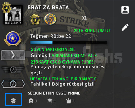 CSGO PRIME | 2 MADALYALI | GUVEN FAKTORU YESIL