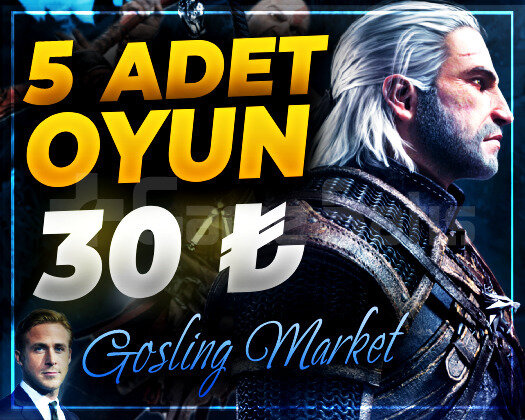 SEÇECEĞİNİZ 5 OYUN 30 TL + GARANTİ