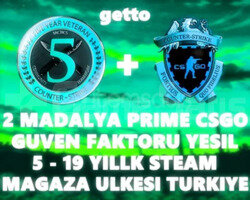 2 MADALYA | PRIME CSGO | MAGAZA TR YESIL FAKTOR