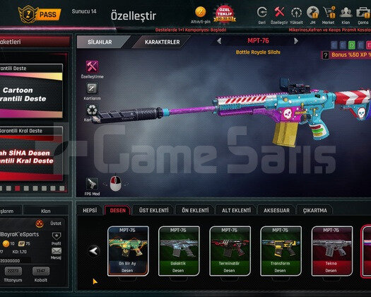 77 Level Sağlam Artılı,Özelleştirmeli Hesap