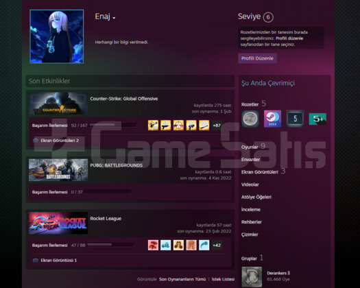 Csgo 3 Madalya TR Hesap