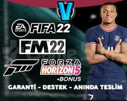 FİFA 22 + FM 22 + FORZA HORİZON 5 PREMİUM &GARANTİ