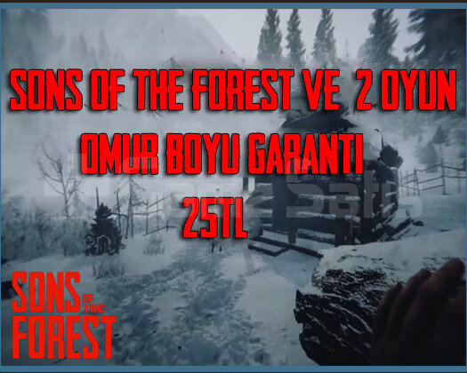 SONS OF THE FOREST + ÖMÜR BOYU GARANTİ + 2 OYUN
