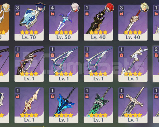 EU/AR42 8X5 Wanderer+Nilou+Silahı+Kazuha+Yelan