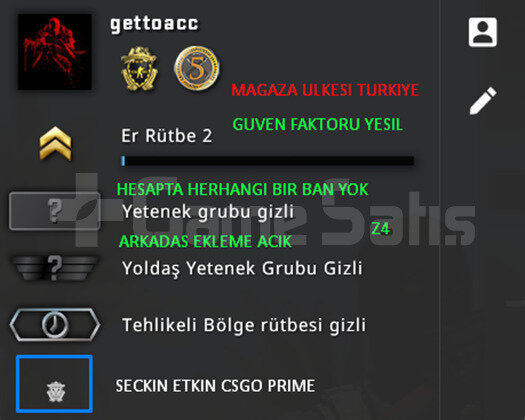 2 MADALYA | PRİME CSGO | MAGAZA TR YESIL FAKTOR