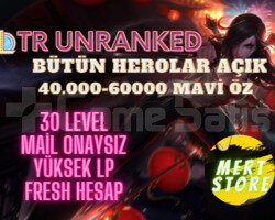 TR TÜM HEROLAR AÇIK 40000 MAVİ ÖZ UNRANKED HESAP