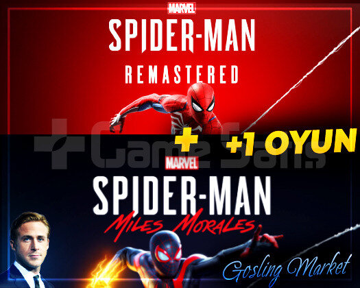 Spiderman Remastered + Miles Morales + 1 Oyun