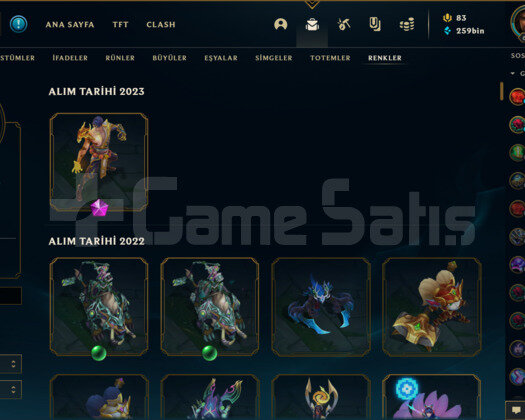 280 KOSTÜMLÜ 646 LEVEL EFSANE TR HESAP