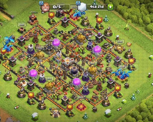 COC DUVAR HARİC MAX DAHA USTA LİGİNE ÇIKMAMIŞ TH11