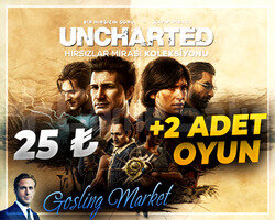 UNCHARTED HIRSIZLAR MİRASI K. + 2 OYUN + GARANTİ