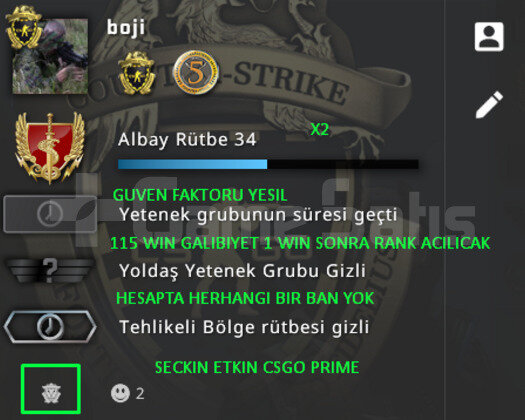 2 MADALYA | FULL PRIME CSGO | GUVEN FAKTORU YESIL