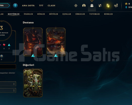 TR Gold 1 | 3 Kostüm - 30 Hero | LoL Hesap