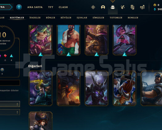 TR Gold 4 | 10 Kostüm - 33 Hero | LoL Hesap