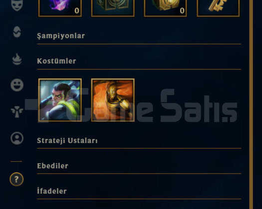 TR Gold 4 | 10 Kostüm - 33 Hero | LoL Hesap
