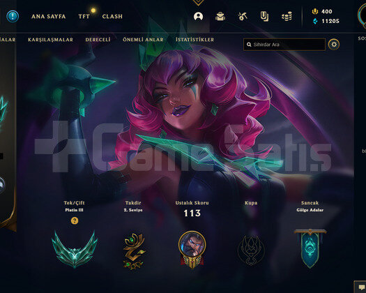TR 64 WR Plat 3 | 14 Kostüm 35 Hero | LoL Hesap