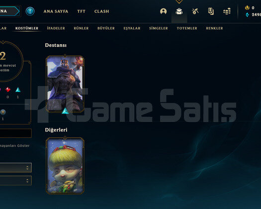 TR 62 WR Elmas 4 | 2 Kostüm - 24K Mavi Öz | LoL