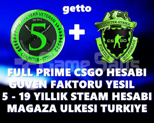 2 MADALYA | PRIME CSGO | MAGAZA TR YESIL FAKTOR