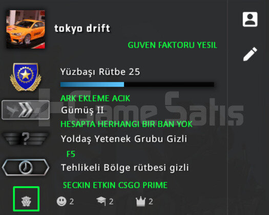 RANK ACIK | CSGO PRIME | GUVEN FAKTORU YESIL