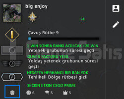 1 MADALYA CSGO PRIME RANK ACIK GUVEN FAKTORU YESIL