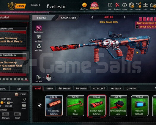 PASS FULLENMİŞ ANA SİLAHLARI BOLCA +LI MİS GİBİ