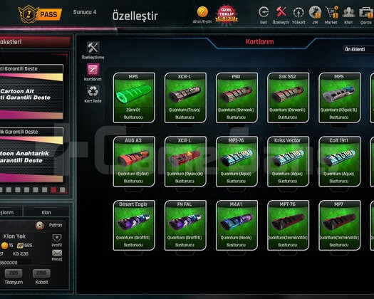 PASS FULLENMİŞ ANA SİLAHLARI BOLCA +LI MİS GİBİ