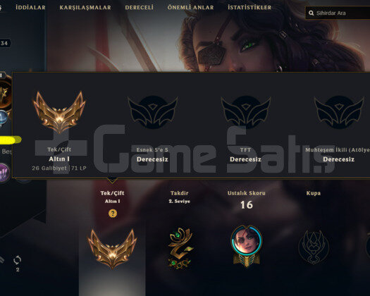 TR GOLD1 71 LP 60 WR FRESH HESAP 15K MAVİ ÖZ